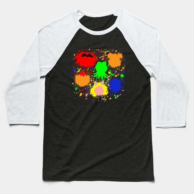 Muppet Splatter Baseball T-Shirt by LimitLyss